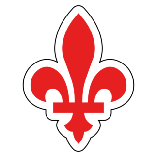 Québec Fleur De Lys Sticker (Red)